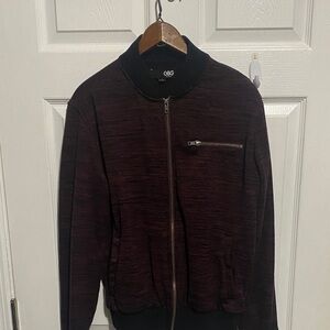 G by Guess Men's Maroon Zip-Up Jacket